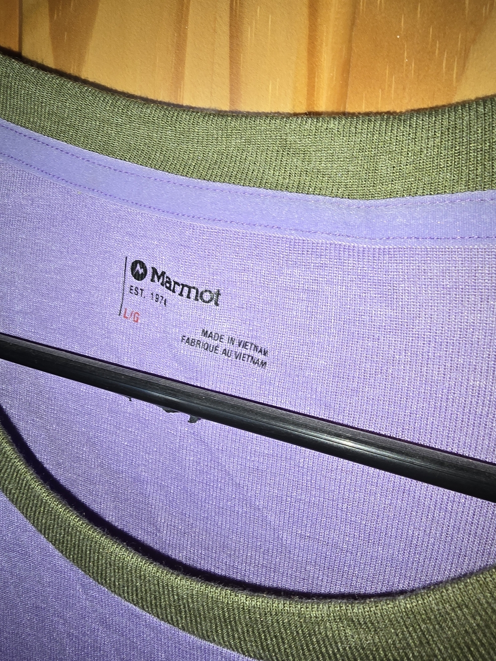 Womens LARGE Marmot PURPLE Tank with Olive Green Trim - Picture 2 of 4